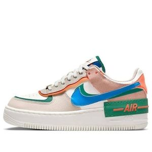 Nike AF1 shadow, sail/signal,blue/ green, Women's US 10.5 medium, new inbox.